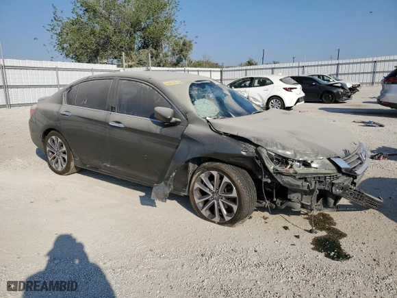 2014 Honda Accord Sedan Sport with VIN 1HGCR2F53EA051190, listed as a Copart auction lot 75708534 with 182,130 mi miles and Salvage Title. Bid and sale history available at carsss.com. Image 4.