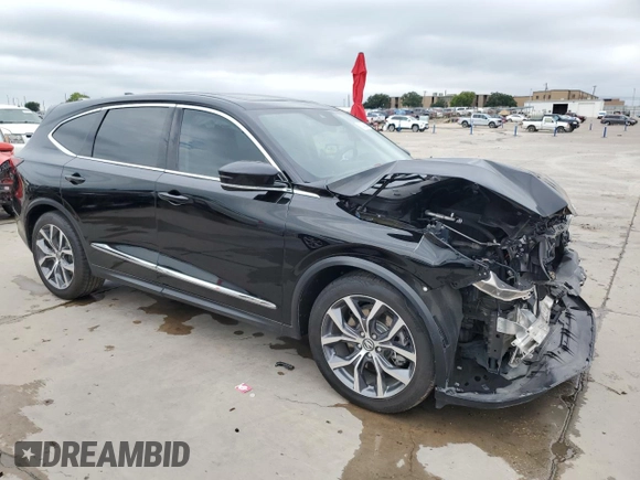 2023 Acura MDX w/Technology Package with VIN 5J8YD9H44PL005733, listed as a Copart auction lot 57445484 with 49,408 mi miles and Clean Title. Bid and sale history available at carsss.com. Image 4.