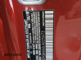 2020 Mercedes-Benz AMG GT with VIN WDDYJ8AA6LA025673, listed as a Copart auction lot 82607534 with 54,724 mi miles and Salvage title. Bid and sale history available at DreamBid. Image 12.