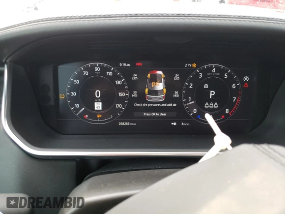 2020 Land Rover Range Rover P525 HSE с VIN SALGS2SE1LA569833, выставлен на аукционе Copart как лот 44838835 с пробегом 38 286 миль миль и Чистый • Clean title. История ставок и продаж доступна на DreamBid. Изображение 9.