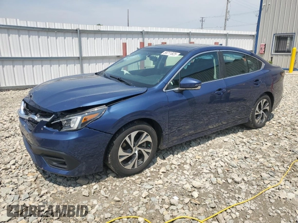 2021 Subaru Legacy Premium z VIN 4S3BWAF64M3014822, wystawiony jako Copart lot #59711825 z przebiegiem 79 595 mil mil oraz Nie do naprawy • Non repairable. Historia ofert i sprzedaży dostępna na DreamBid. Obrazek 1.