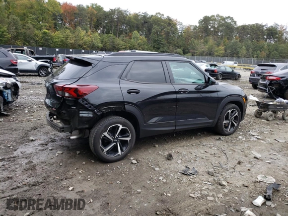 2021 Chevrolet TrailBlazer RS with VIN KL79MTSL7MB057033, listed as a Copart auction lot 72560823 with 53,177 mi miles. Bid and sale history available at carsss.com. Image 3.