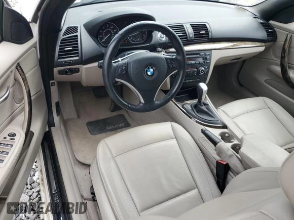 2011 BMW 1 Series 128i with VIN WBAUN1C57BVH83226, listed as a Copart auction lot 57753625 with 55,985 mi miles and Clean title. Bid and sale history available at DreamBid. Image 8.
