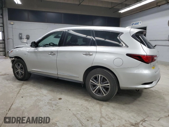 2019 Infiniti QX60 Pure z VIN 5N1DL0MM1KC558149, wystawiony jako Copart lot #47457215 z przebiegiem 61 434 mil mil oraz Szkoda całkowita • Salvage title. Historia ofert i sprzedaży dostępna na DreamBid. Obrazek 2.