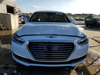 2019 Genesis G90 3.3T Premium with VIN KMTF34JA0KU054699, listed as a Copart auction lot 88333005 with 44,582 mi miles and Non Repairable. Bid and sale history available at carsss.com. Image 5.