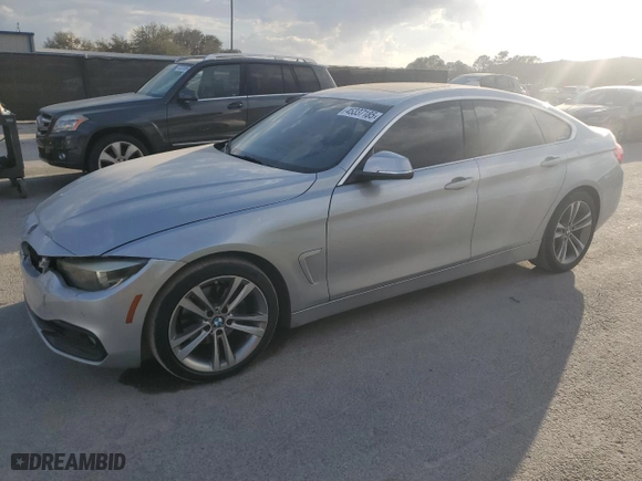 2018 BMW 4 Series 430i with VIN WBA4J1C59JBG78358, listed as a Copart auction lot 45337185 with 118,770 mi miles and Clean Title. Bid and sale history available at carsss.com. Image 1.