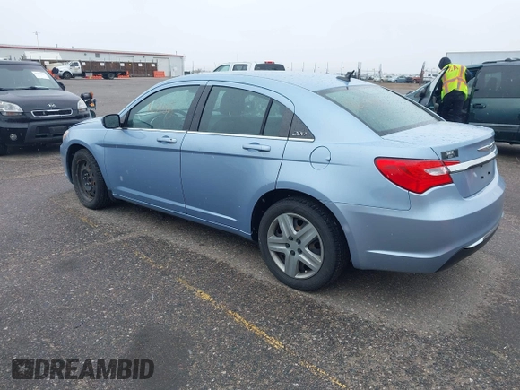 2014 Chrysler 200 LX with VIN 1C3CCBAB1EN205387, listed as a IAAI auction lot 41963185 with 136,782 mi miles. Bid and sale history available at carsss.com. Image 3.