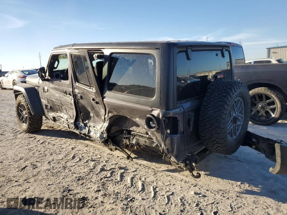2024 Jeep Wrangler Sport S with VIN 1C4PJXDG9RW204575, listed as a Copart auction lot 46354145 with 29,874 mi miles and Salvage title. Bid and sale history available at DreamBid. Image 2.