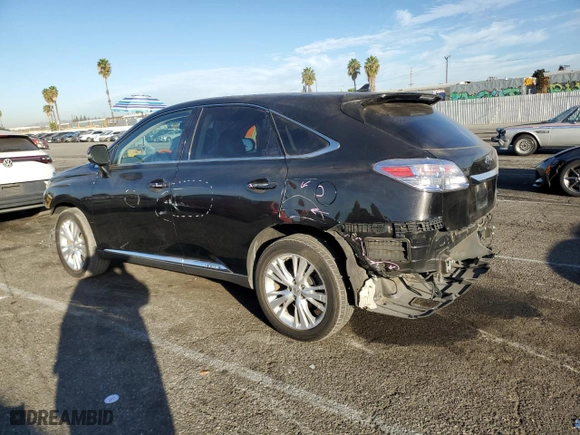 2012 Lexus RX 450h with VIN JTJZB1BA6C2407517, listed as a Copart auction lot 77447584 with 207,412 mi miles and Salvage Title. Bid and sale history available at carsss.com. Image 2.