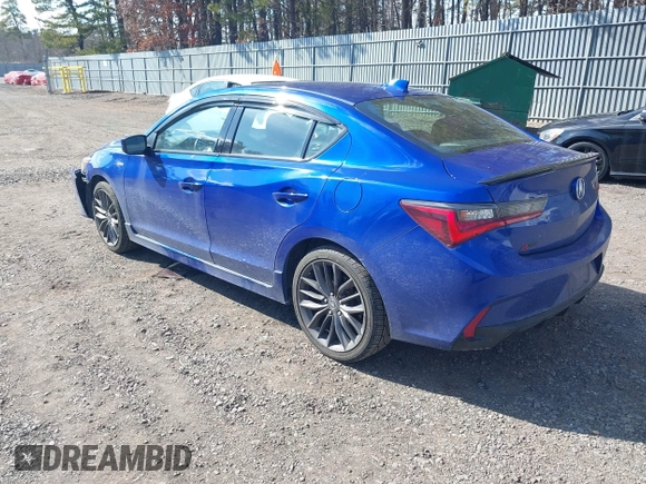 2019 Acura ILX w/Premium/A-Spec Pkg with VIN 19UDE2F87KA003908, listed as a IAAI auction lot 41673179 with 72,505 mi miles. Bid and sale history available at carsss.com. Image 3.