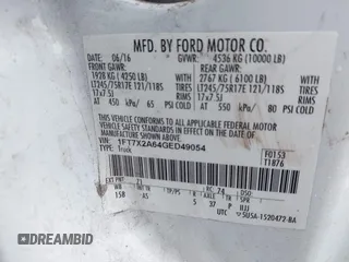 2016 Ford F-250 XLT z VIN 1FT7X2A64GED49054, wystawiony jako IAAI lot #41916424 z przebiegiem 149 687 mil mil oraz . Historia ofert i sprzedaży dostępna na DreamBid. Obrazek 9.