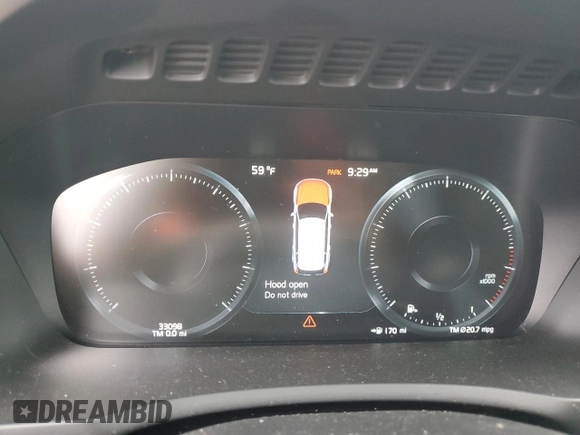 2022 Volvo XC90 Momentum with VIN YV4A221K3N1864761, listed as a Copart auction lot 59189595 with 33,098 mi miles and Salvage title. Bid and sale history available at DreamBid. Image 9.