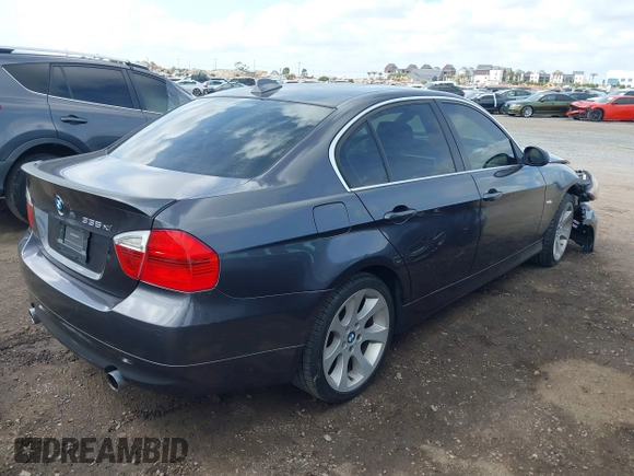 2007 BMW 3 Series 335xi with VIN WBAVD53577A006071, listed as a IAAI auction lot 41924859 with 128,693 mi miles. Bid and sale history available at carsss.com. Image 4.