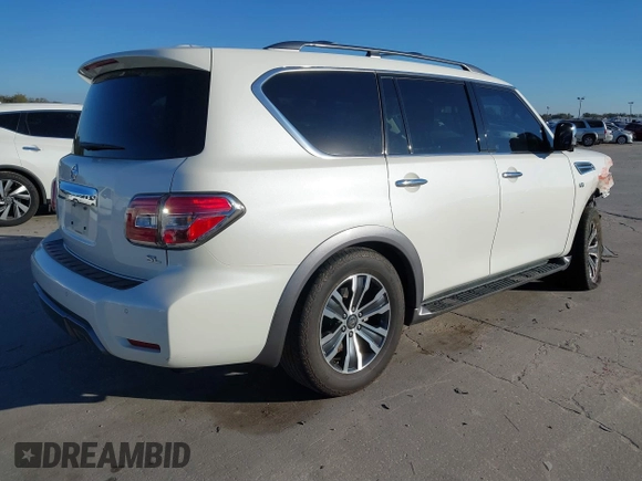 2020 Nissan Armada SL with VIN JN8AY2ND0L9111866, listed as a IAAI auction lot 41304192 with 70,367 mi miles. Bid and sale history available at carsss.com. Image 4.