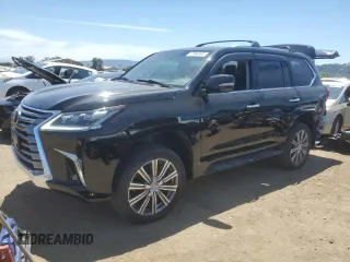 2017 Lexus LX 570 with VIN JTJHY7AX5H4246298, listed as a Copart auction lot 57984945 with 54,604 mi miles and Salvage title. Bid and sale history available at DreamBid. Image 1.