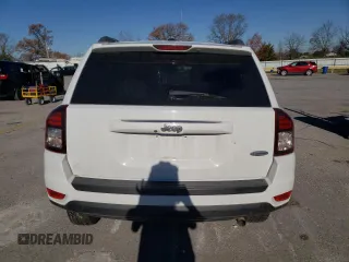 2016 Jeep Compass Latitude with VIN 1C4NJCEB5GD543037, listed as a Copart auction lot 80880834 with 0 mi miles and Salvage Title. Bid and sale history available at carsss.com. Image 6.