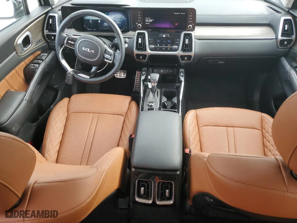 2023 Kia Sorento X-Line SX Prestige with VIN 5XYRKDLF2PG252524, listed as a Copart auction lot 89027855 with 10,143 mi miles and Salvage Title. Bid and sale history available at carsss.com. Image 8.