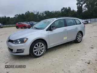 2017 Volkswagen Golf SportWagen S with VIN 3VWC17AU0HM505384, listed as a Copart auction lot 74313954 with 34,789 mi miles and Salvage Title. Bid and sale history available at carsss.com. Image 1.