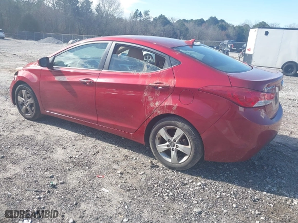 2012 Hyundai Elantra GLS with VIN KMHDH4AE8CU307887, listed as a IAAI auction lot 41657165 with 160,910 mi miles. Bid and sale history available at carsss.com. Image 3.