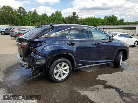 2016 Lexus RX 450h with VIN 2T2BGMCA2GC002702, listed as a Copart auction lot 55608805 with 149,056 mi miles and Salvage title. Bid and sale history available at DreamBid. Image 3.