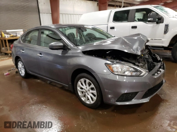 2019 Nissan Sentra SV with VIN 3N1AB7AP0KL606703, listed as a Copart auction lot 45501465 with 53,682 mi miles and Clean Title. Bid and sale history available at DreamBid. Image 4.