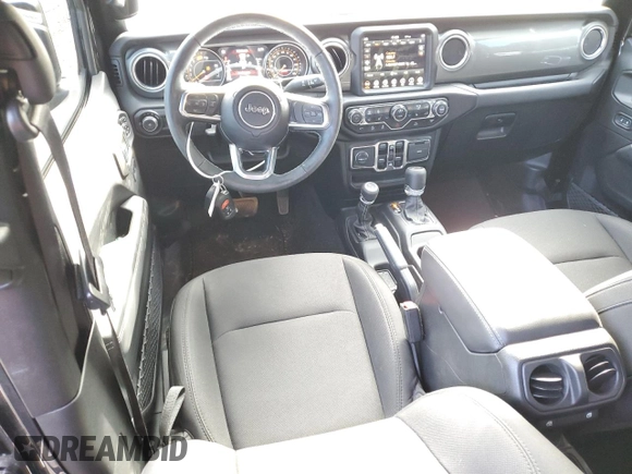 2023 Jeep Wrangler Sahara with VIN 1C4HJXEN9PW512425, listed as a Copart auction lot 78829304 with 34,085 mi miles and Salvage Title. Bid and sale history available at carsss.com. Image 8.