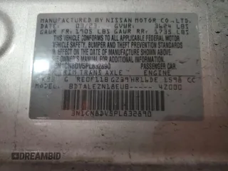 2023 Nissan Versa S z VIN 3N1CN8DV5PL832890, wystawiony jako Copart lot #43511595 z przebiegiem 24 836 mil mil oraz Szkoda całkowita • Salvage title. Historia ofert i sprzedaży dostępna na DreamBid. Obrazek 12.