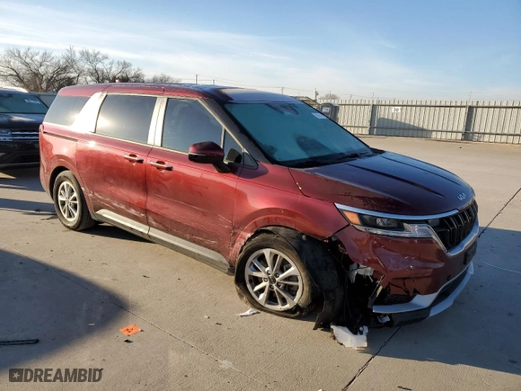 2023 Kia Carnival LX with VIN KNDNB4H33P6262706, listed as a Copart auction lot 49736235 with 22,695 mi miles and Salvage Title. Bid and sale history available at carsss.com. Image 4.