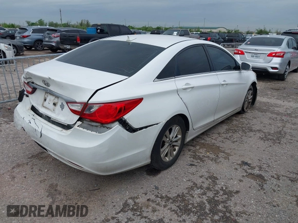 2013 Hyundai Sonata GLS with VIN 5NPEB4ACXDH725856, listed as a IAAI auction lot 41894412 with 137,855 mi miles and . Bid and sale history available at carsss.com. Image 4.