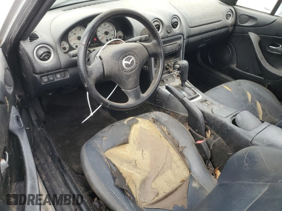 2004 Mazda MX-5 Miata LS with VIN JM1NB353440402453, listed as a Copart auction lot 45064475 with 151,508 mi miles and Salvage title. Bid and sale history available at DreamBid. Image 8.