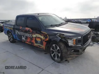 2019 Ford F-150 XL with VIN 1FTEW1CP3KKD68005, listed as a Copart auction lot 50599475 with 129,200 mi miles and Salvage Title. Bid and sale history available at carsss.com. Image 4.