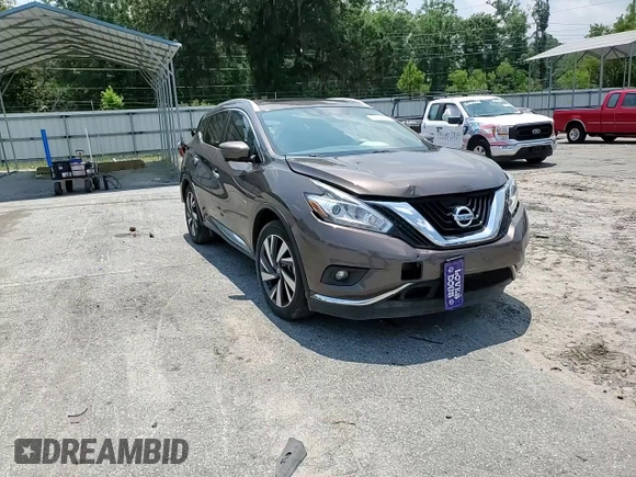 2016 Nissan Murano Platinum with VIN 5N1AZ2MG9GN116593, listed as a Copart auction lot 58756125 with 77,121 mi miles and Salvage title. Bid and sale history available at DreamBid. Image 14.