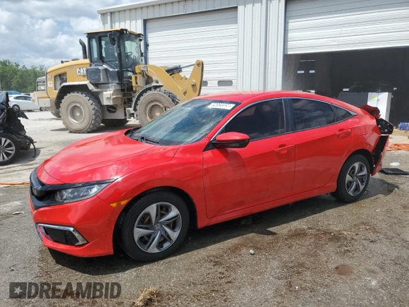 2019 Honda Civic LX with VIN 2HGFC2F65KH578149, listed as a Copart auction lot 52990095 with 63,253 mi miles and Salvage Title. Bid and sale history available at DreamBid. Image 1.
