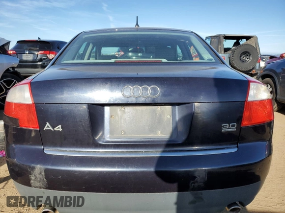 2003 Audi A4 3.0L with VIN WAULT68E63A141030, listed as a Copart auction lot 70910244 with 135,527 mi miles and Clean Title. Bid and sale history available at carsss.com. Image 6.