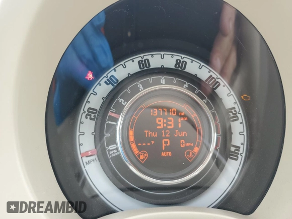 2013 FIAT 500 Pop with VIN 3C3CFFDR0DT514872, listed as a Copart auction lot 59517625 with 137,710 mi miles and Salvage title. Bid and sale history available at DreamBid. Image 9.