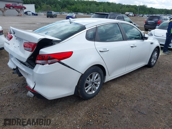 2018 Kia Optima LX with VIN KNAGT4L33J5232905, listed as a IAAI auction lot 42333610 with 111,423 mi miles and . Bid and sale history available at DreamBid. Image 4.