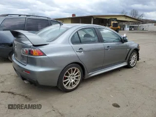 2015 Mitsubishi Lancer Evolution GSR with VIN JA32W8FV7FU020562, listed as a Copart auction lot 46608624 with 147,736 mi miles and Salvage Title. Bid and sale history available at carsss.com. Image 3.