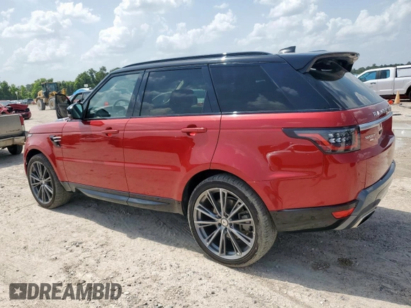 2018 Land Rover Range Rover Sport HSE with VIN SALWR2RV7JA189373, listed as a Copart auction lot 62387415 with 44,247 mi miles and Salvage title. Bid and sale history available at DreamBid. Image 2.