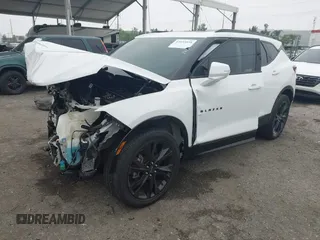 2019 Chevrolet Blazer RS z VIN 3GNKBERS8KS647477, wystawiony jako IAAI lot #42035058 z przebiegiem 81 205 mil mil oraz . Historia ofert i sprzedaży dostępna na DreamBid. Obrazek 2.