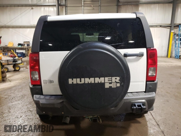 2007 Hummer H3 SUV with VIN 5GTDN13E078156947, listed as a Copart auction lot 53862914 with 166,532 mi miles and Salvage Title. Bid and sale history available at carsss.com. Image 6.