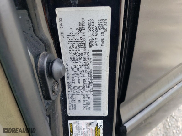 2004 Toyota 4Runner SR5 with VIN JTEZU14R648010366, listed as a Copart auction lot 52030075 with 140,204 mi miles and Salvage Title. Bid and sale history available at carsss.com. Image 14.