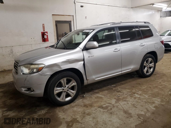 2008 Toyota Highlander Sport with VIN JTEES43AX82103336, listed as a Copart auction lot 60317085 with 178,437 mi miles and Salvage title. Bid and sale history available at DreamBid. Image 1.
