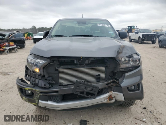2021 Ford Ranger XL with VIN 1FTER4EH7MLD80427, listed as a Copart auction lot 45927235 with 29,663 mi miles and Salvage Title. Bid and sale history available at DreamBid. Image 5.