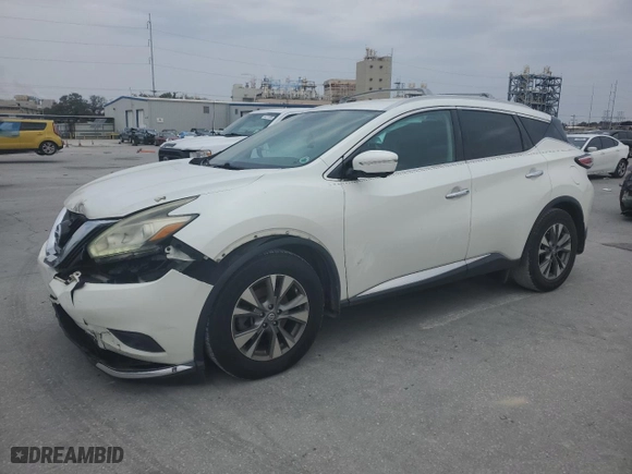 2015 Nissan Murano Platinum with VIN 5N1AZ2MG5FN256946, listed as a Copart auction lot 45420485 with 138,788 mi miles and Salvage Title. Bid and sale history available at carsss.com. Image 1.