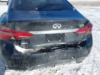 2018 Infiniti Q50 3.0t LUXE with VIN JN1EV7AR5JM445635, listed as a IAAI auction lot 41287362 with 58,703 mi miles. Bid and sale history available at carsss.com. Image 6.