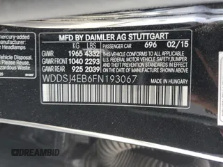 2015 Mercedes-Benz CLA 250 with VIN WDDSJ4EB6FN193067, listed as a Copart auction lot 48833053 with 88,736 mi miles and . Bid and sale history available at DreamBid. Image 15.