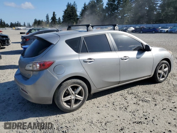 2013 Mazda 3 i Touring with VIN JM1BL1LP2D1829134, listed as a Copart auction lot 53386455 with Not Provided miles and Salvage Title. Bid and sale history available at DreamBid. Image 3.