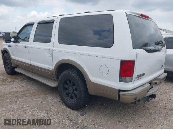 2005 Ford Excursion Eddie Bauer z VIN 1FMNU44L25ED02868, wystawiony jako IAAI lot #42414710 z przebiegiem 30 486 mil mil oraz . Historia ofert i sprzedaży dostępna na DreamBid. Obrazek 3.