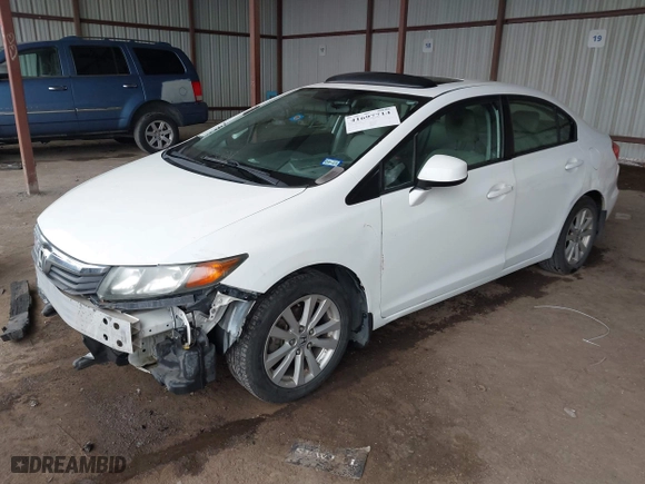 2012 Honda Civic Sdn EX with VIN 19XFB2F84CE106430, listed as a IAAI auction lot 41697714 with 195,874 mi miles. Bid and sale history available at carsss.com. Image 18.