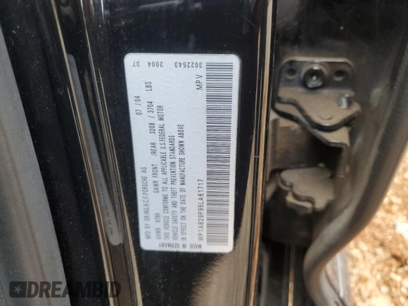 2005 Porsche Cayenne S with VIN WP1AB29P95LA61717, listed as a Copart auction lot 73534644 with 179,018 mi miles and Salvage Title. Bid and sale history available at carsss.com. Image 16.